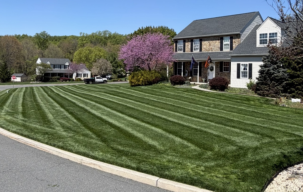 Lawn care mowing stripes in East Brandywine PA